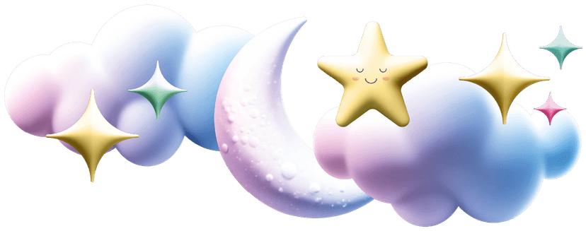 Decorative Clouds and Stars